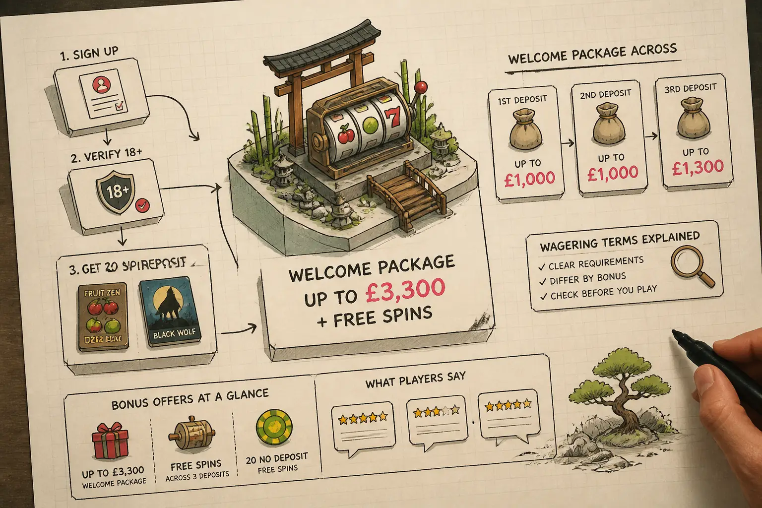 Spin Samurai Bonus visual guide for Spin Samurai Casino